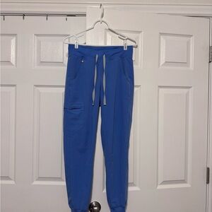 FIGS ceil blue Zamora scrub joggers